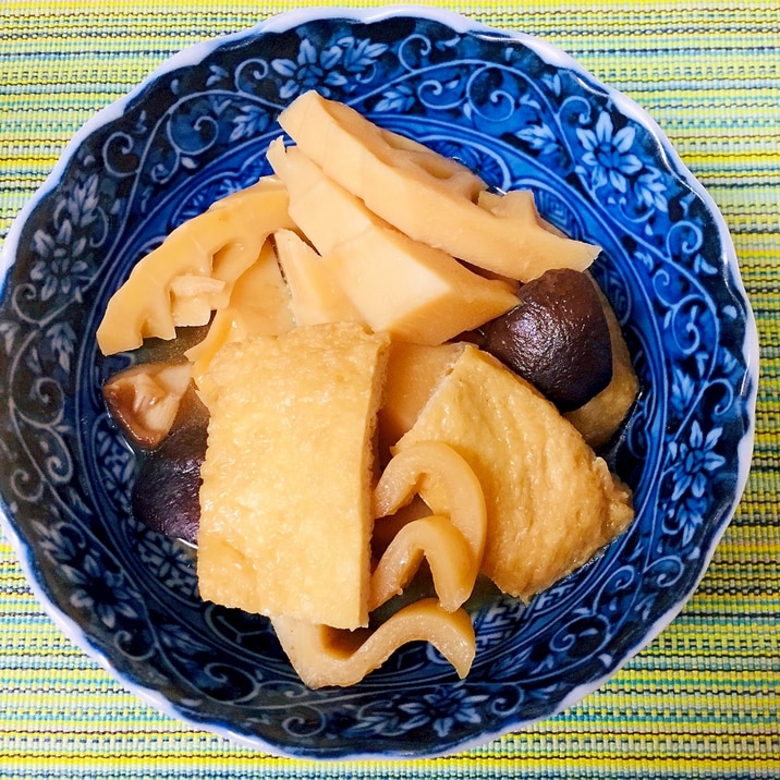 たけのこと椎茸と油揚げの煮物